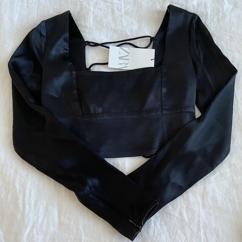 SOLD DO NOT BUY Satin Crop Top!